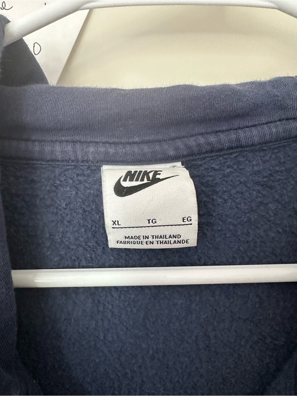 Nike Men’s Dark Blue Full-Zip Hoodie Sweatshirt - Picture 2 of 3